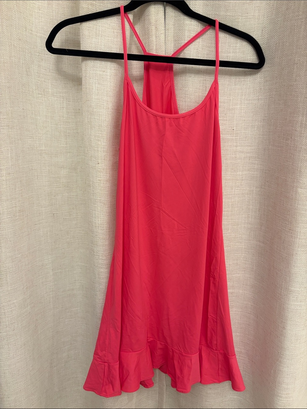 Women's Pink Ruffle-Hem Swim Cover-Up